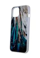 iLike Apple Gold Glam dėklas, skirtas iPhone 14 Pro 6,1 colio su plunksnomis