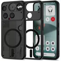 Tech-Protect MagMat MagSafe dėklas, skirtas Nothing Phone 3 – juodas ir permatomas