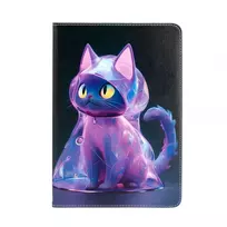 iLike iPad 10.2 / 10.5 Folio dėklas su katės dizainu, violetinis