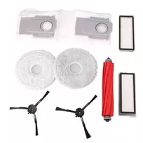 EXTRALINK Roborock Q Revo MaxV / Pro / S / Plus atsarginių dalių rinkinys – 10 dalių su pagrindiniu šepečiu, šoniniais šepečiais, HEPA filtrais, valymo pagalvėlėmis, dulkių maišeliais ir valymo įrankiu