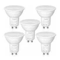 LEPRO GU10 LED lemputė 4,5W (50W atitikmuo), 345 lm, dienos šviesos balta 5000K, 100° spindulio kampas, nedimmable, 5 vnt. paketas