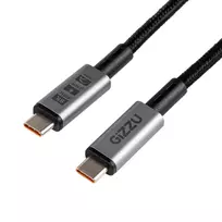 GIZZU 240W 20Gbps USB-C į USB-C laidas, 2m, juodas