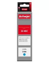 Activejet AC-G46C suderinama rašalo kasetė, skirta Canon, žalsvai mėlyna, 135 ml, Supreme serija, Canon GI-46C pakaitalas
