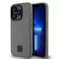 DKNY PU odos Stack Logo MagSafe dėklas, skirtas iPhone 15 Pro Max – pilkas