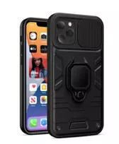 iLike Apple iPhone 14 Pro Max Ring Lens dėklas juodas - hibridinis apsauginis dangtelis su integruotu žiedu, objektyvo apsauga, smūgių sugėrimu, belaidžio įkrovimo palaikymu
