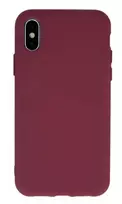 iLike iPhone 11 silikoninis dėklas Burgundy - smūgius sugeriantis galinis dangtelis su mikropluošto pamušalu