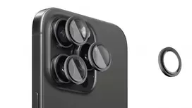 Evelatus Apple iPhone 16 Pro / 16 Pro Max kameros objektyvo apsauga Armor juodo titano spalvos