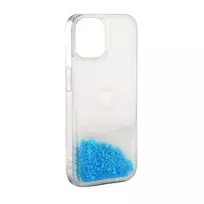 iLike Apple iPhone 11 silikoninis dėklas su skystais blizgučiais, mėlynas