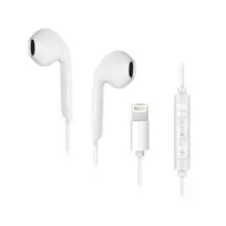Forcell F-Audio HR-ME25 Lightning į ausis įdedamos ausinės su mikrofonu ir nuotolinio valdymo pulteliu, baltos