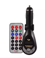 FM siųstuvas CMP05 su nuotolinio valdymo pulteliu, USB lizdu, MicroUSB, SD/TF kortelių lizdu, 87.5-108 MHz, 12V/24V, juodas
