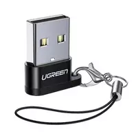 UGREEN USB A vyriškas į USB Type-C moterišką adapteris (juodas)