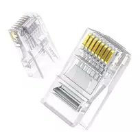 UGREEN Cat6 RJ45 moduliniai kištukai - permatomi su auksuotais kontaktais (10 vnt.)