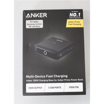 SALE OUT. Anker Prime Charging Base for Power Bank, 100W | A1902311 | Black | UNPACKED, DAMAGED PACKAGING, SCRATCHED
