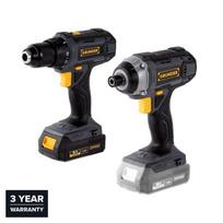 Įrankių komplektas GRUNDER CD-L1218+CW-L1218E, 18 V, 2 Ah