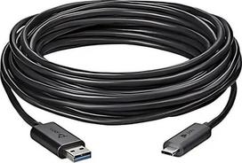Kabel USB Poly USB-A - USB-C 10 m Black (CBL USB 3.1 TYPE A TO C SLIM) | CBL USB 3.1 TYPE A TO C SLIM | 5715063323670