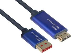 Adapter AV Alcasa Alcasa 4860-SF020B adapter kablowy 2 m DisplayPort HDMI Black, Blue | 4860-SF020B | 4014619709090