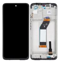 Ekranas tinkantis Xiaomi Redmi 10 2021 su lietimui jautriu stikliuku ir rėmeliu Black (service pack)