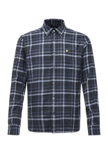 Lyle & Scott - Tonal Check Shirt - Laisvalaikio marškiniai - Tamsiai mėlyna