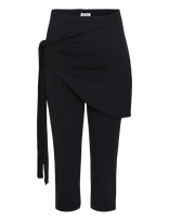 NOISY MAY - Nmella Mw Capri Scarf Pant - Kapri kelnės - Juoda