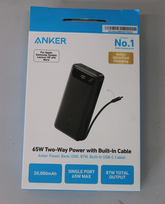 SALE OUT. Anker Power Bank 65W | A1383H11 | 20000 mAh | Black | UNPACKED, SCRATCHES
