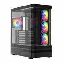 Modecom Volcano Volcano AQ100 Midi Tower PC Case, Black | MC-A-AQ100-4FA-B | 5903560982852