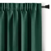 Aksominė užuolaida su kilpomis AmeliaHome 200 × 280 cm, tamsiai žalia