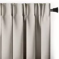 Aksominė užuolaida su kilpomis AmeliaHome 285 × 260 cm, smėlio spalvos