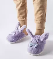Violetinės šlepetės su ausimis ir lankeliu Bruna