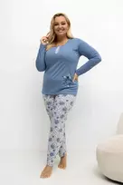 Pink Moteriška pižama Plus Size Forever Rožinė