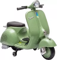 Vaikiškas elektrinis motociklas su atraminiais ratukais ir ličio akumuliatoriumi, žalias/juodas, 81 × 37 × 63 cm