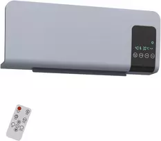 Sieninis elektrinis šildytuvas su PTC kaitinimo elementais ir svyravimo funkcija, pilkas, 54,5 x 12 x 21,5 cm