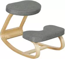 Ergonominė kelių kėdė su supamu pagrindu, pilka, 50 × 73 × 55 cm