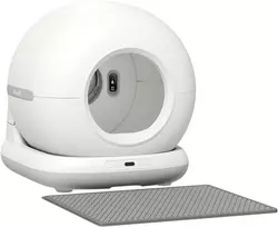 Savaime išsivalantis kačių tualetas su programėlės valdymu ir 1080p kamera, baltas/pilkas, 58,1 × 47,5 × 53 cm