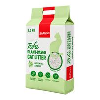 BioPlanet Tofu žaliosios arbatos kvapo kraikas katėms, 2.5 kg