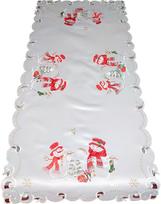 Kalėdinis stalo takelis stačiakampė Snowman, dramblio kaulo sp./raudona sp./žalia sp., 60 x 120 cm
