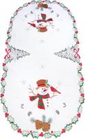 Kalėdinis stalo takelis ovalas OS-303-A, balta sp./raudona sp./žalia sp., 60 x 120 cm