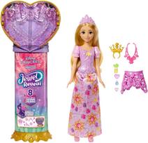 Lėlė su priedais Mattel Disney Princess Jewel Reveal Rapunzel, 29 cm, rožinė sp.