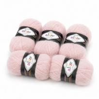 Alize Mohair Classic siūlai mezgimui, 5vnt., rožiniai, spalvos kodas: 271