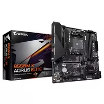 GIGABYTE B550M X AORUS ELITE AM4 Micro-ATX pagrindinė plokštė, AMD B550, 4x DDR4, HDMI/DP, 2x M.2, 2.5GbE, Wi-Fi 6E