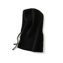 Vilnos kašmyro megzta kepurė su gobtuvu Šalikas Elegantiškos kepurės Kepuraitės Moterys Vyrai Žieminė Kaklo šildytuvas Balaklava Galvos apdangalai Kepurės Unisex 4 Naujos spalvos black