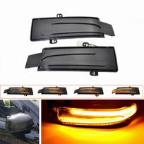 Galinio vaizdo veidrodėlio posūkio signalo kartotuvas LED dinaminis posūkio signalas Mercedes Benz ML GL GLS R G klasėms W166 X166 W251 W463 gray