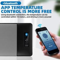 Nešiojamas elektrinis kompresorinis šaldytuvas-šaldiklis automobiliui ir namams, valdomas programėle, 45W 15L Car Refrigerator+APP black