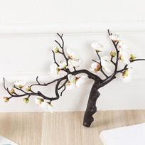 Prunus Mume Potted Simulation Artificial Flower Home Living Decoration Room