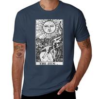 The Sun Tarot Card - Major Arcana - fortune telling - occult T-Shirt cotton tshirt 100% men t shirt cotton 100% T-Shirt S black