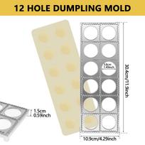 Dumpling Machine 10/12 Hole Dumpling Press Mold Manual Italian Dumpling Machine Kitchen Multifunctional Dumpling Pressing Mold gray