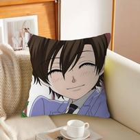 H-Haruhi Fujioka Cartoon Cushion Cover Inches Farmhouse Decor Home Throw Pillow Covers For Couch Decorations 12x12Inch black