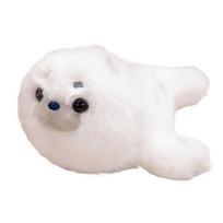 Kawaii Sea Family Plush Toys Soft Fluffy Seal Doll Cute Shark Desktop Pets Plushie Walrus Office Companion Lovely Children Gift white