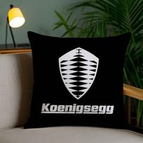 Luxury Car K-koenigsegg Logo Pillow Case Office Sofa Dorm Chair Back Short Plush Double-sided Printing Home  Cushion Cover 30cmx30cm gray
