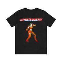 Streets of Rage Blaze Sega Genesis Cyberpunk Style Video Game Unisex 100% Cotton T-shirt Mens Womens Tees Top M brown