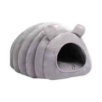 Caterpillar Shaped Cat Nest: Year-Round Cozy Sleeping Bag for Cats. 42x38x33 cm pilka spalva